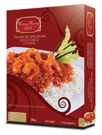 Prawn in Szechuan Chilli Sauce with Rice 350gm