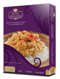Prawn Yellow Curry with Jasmine Rice 350gm